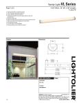 Lightolier Vanity Light VL Series User's Manual