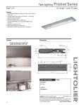 Lightolier Task Lighting Pristine Series User's Manual