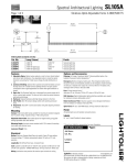 Lightolier SL105A User's Manual