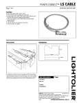 Lightolier Power Connect LS Cable User's Manual