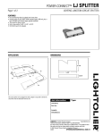 Lightolier LJ SPLITTER User's Manual