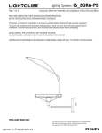 Lightolier Lighting Systems IS_SORA-PB User's Manual