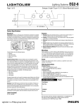 Lightolier EG2-6 User's Manual
