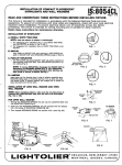 Lightolier Fluorescent Downlight and Wall Washer User's Manual