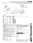 Lightolier Calculite Recessed Fluorescent Downlight FA-EM User's Manual