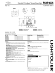 Lightolier PA1P3075 User's Manual