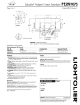 Lightolier PE2M1675 User's Manual
