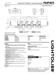 Lightolier PA4P3075 User's Manual