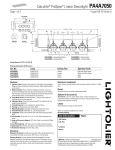 Lightolier PA4A7050 User's Manual