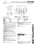 Lightolier PA1A7050 User's Manual