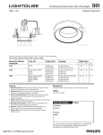 Lightolier D01-CFL User's Manual