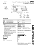 Lightolier G7057 User's Manual