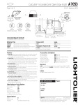 Lightolier A7053 User's Manual