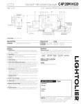 Lightolier C4P20MHGD User's Manual