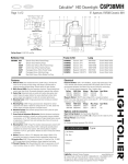 Lightolier C6P38MH User's Manual