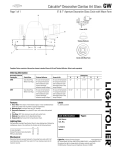 Lightolier Calculite Decorative Claritas Art Glass GW User's Manual