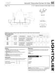 Lightolier Calculite Decorative Claritas Art Glass GC User's Manual