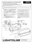 Lightolier Arco Oval Series User's Manual