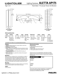 Lightolier ALETTA AP1T5 User's Manual