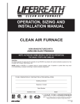 Lifebreath CAF-02-MB User's Manual