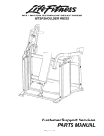 Life Fitness MTSP Shoulder Press User's Manual