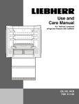 Liebherr CS 7081411-00 User's Manual