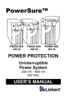 Liebert PowerSure PS400-50S User's Manual