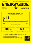 LG WM3360HVCA Energy Guide
