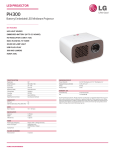 LG PH300 Specification Sheet