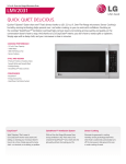 LG LMV2031ST Specification Sheet