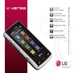 LG VX9600 Quick Start Guide