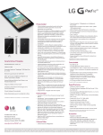 LG V410 Specification Sheet (Spanish)