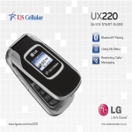 LG UX220 Quick Start Guide