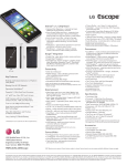 LG P870 Specification Sheet