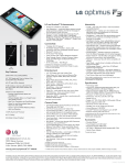 LG P659BK Specification Sheet