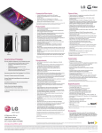 LG LS995 Specification Sheet (Spanish)