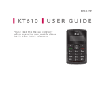 LG KT 610 User's Manual