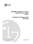 LG HCS6600 User's Manual