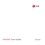 LG GR500R User's Manual