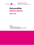 LG Dehumidifier ZD30 User's Manual