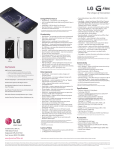 LG D950 Specification Sheet
