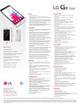 LG D725 Specification Sheet (Spanish)