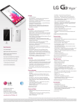 LG D725 Specification Sheet