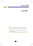 LG L197WH User's Manual