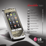 LG Chocolate Touch User's Manual