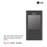 LG Chocolate BL20 User's Manual