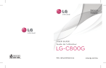 LG C800G User's Manual