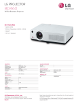 LG BD460 Specification Sheet