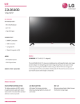 LG 32LB560B Specification Sheet