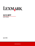 Lexmark X215 MFP User's Manual